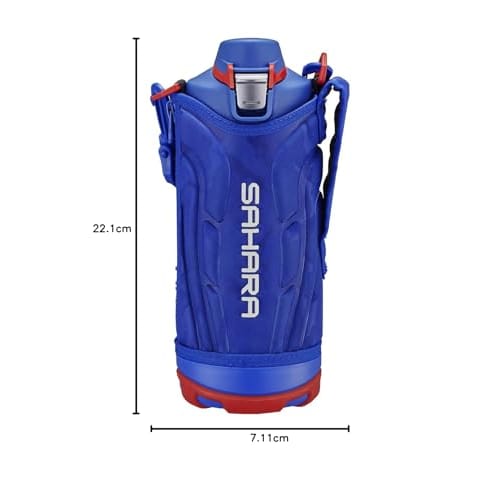 Tiger Sahara Stainless Steel Water Bottle, 1 Liter, Sports, Wide Mouth, Cold Insulation Only, Blue, MME-F100AK
