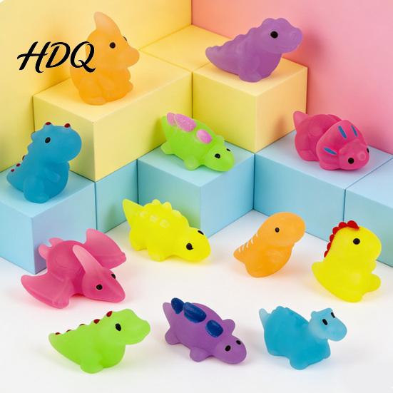 TPR Stress Reliever Mini Dinosaur Squeeze Toy Anxiety Relief Cartoon Dino Sensory Stretchy Ball Soft Home Office Worker Relaxation Tool