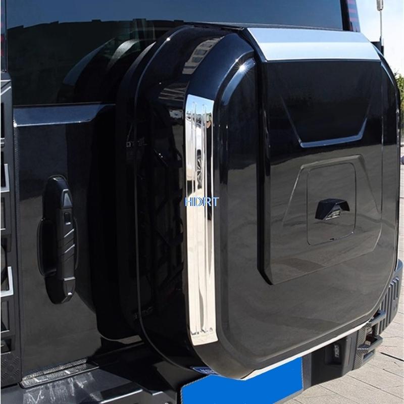 For Chery Jetour T2/Traveler  + Car Style Rear Trunk Spare Tire Cover Tail Gate Trim With  Accessories Exterior Sticker