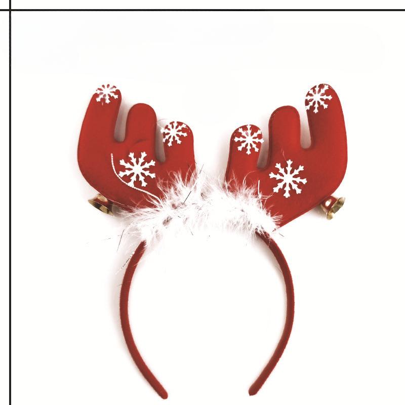 Karácsonyi fejpánt Xmas Elk Horn Bell flitter Karácsonyi hajpánt Boldog Új Évet Fotók Kellékek Boldog karácsonyt dekorációs ajándékok gyerekeknek