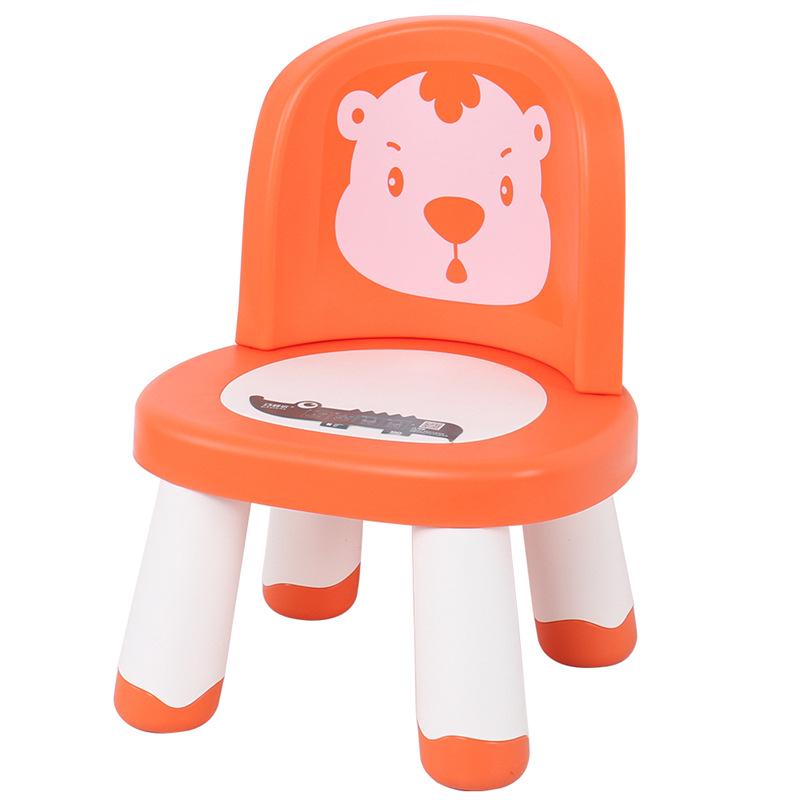 Xin Bei Le Kids' Squeaky Plastic Chair with Backrest - Ideal for Home or Kindergarten.