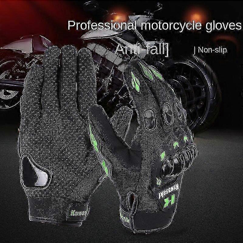 2025 Kawasaki Motorcycle Gloves Breathable Full Finger Racing Gloves Outdoor Sports Protection Riding Cross Dirt Bike Gloves Motorcycle Gloves