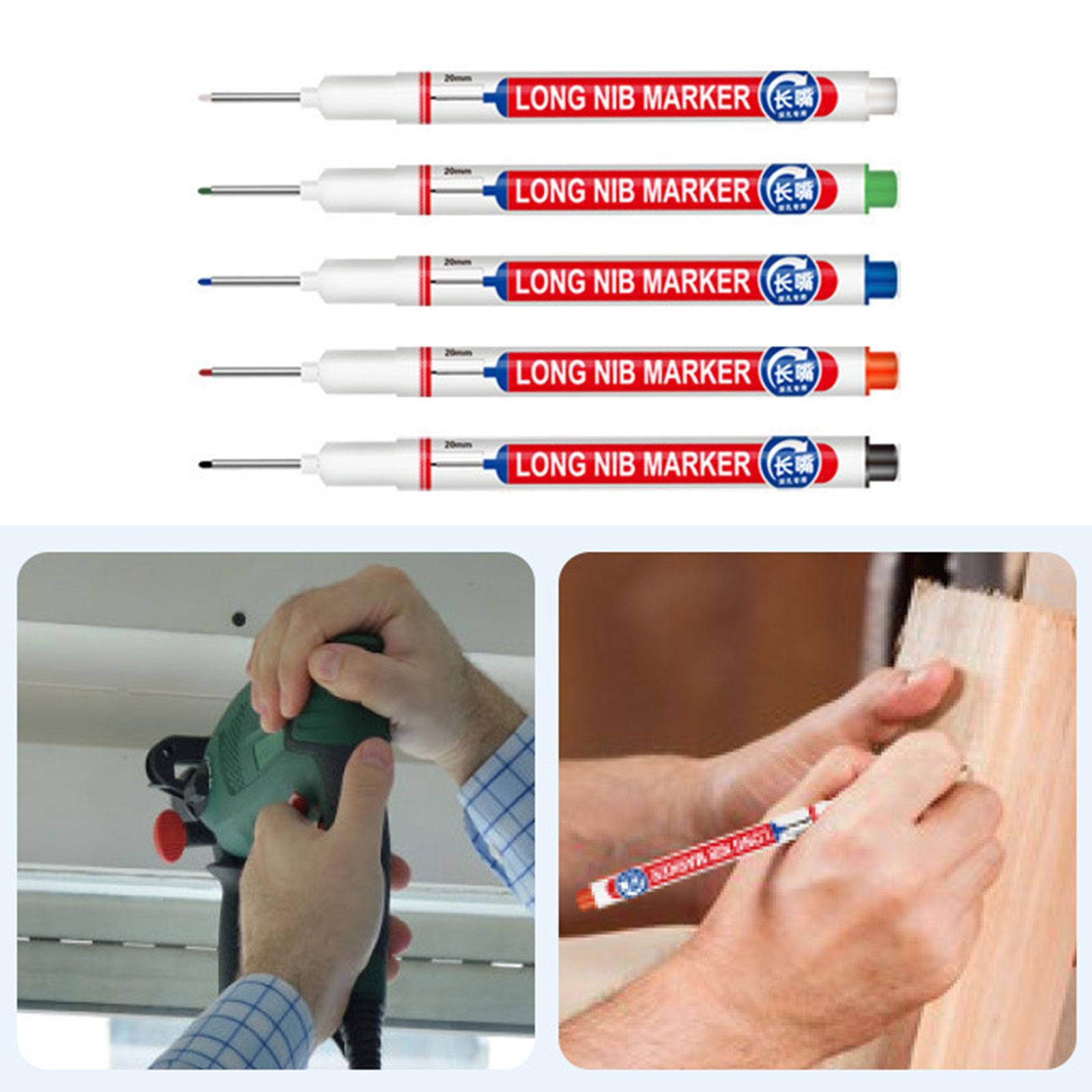 

Универсальные ручки с длинным носом, красочные водостойкие плотничьи чернильные маркеры для ванной комнаты, деревообрабатывающее оборудование, украшения белый