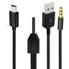 USB Charging Cord to Mini B Male &3.5mm Plugs Audio Cable Mini Usb Speaker Cable