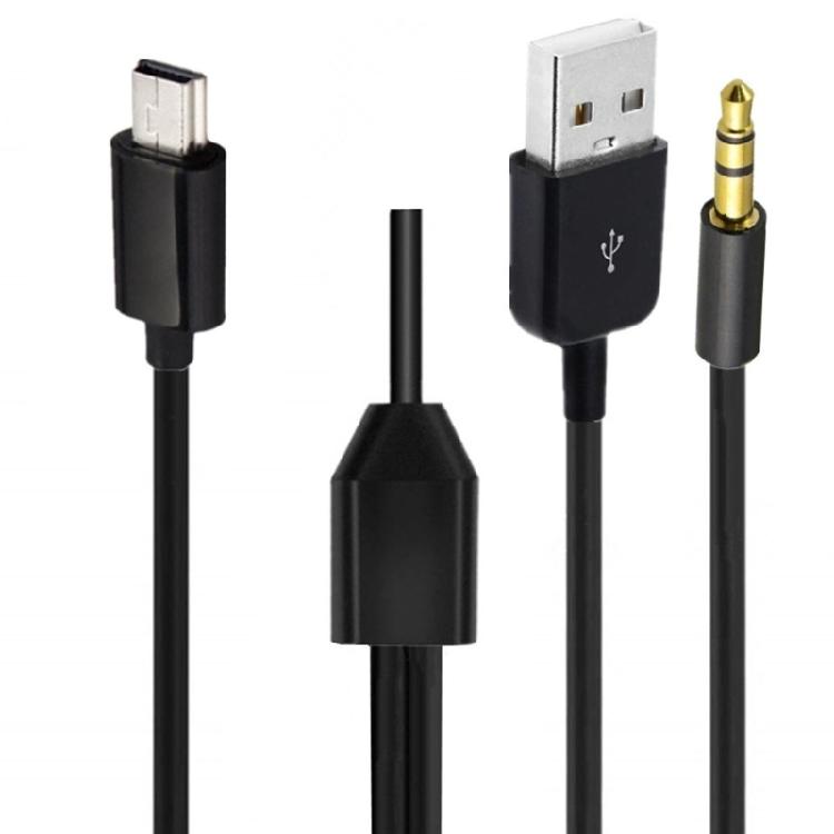 USB Charging Cord to Mini B Male &3.5mm Plugs Audio Cable Mini Usb Speaker Cable