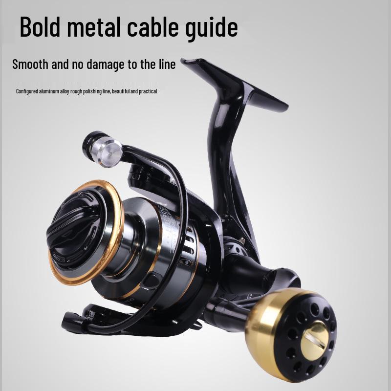 All-Metal Long Cast Surfcasting Spinning Reel with Sea Rod and Lure Compatibility