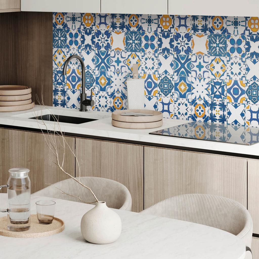 Self-adhesive Decoration with Graphics for Office or Study 120x60 cm Mosaic Patterns in Arrangement