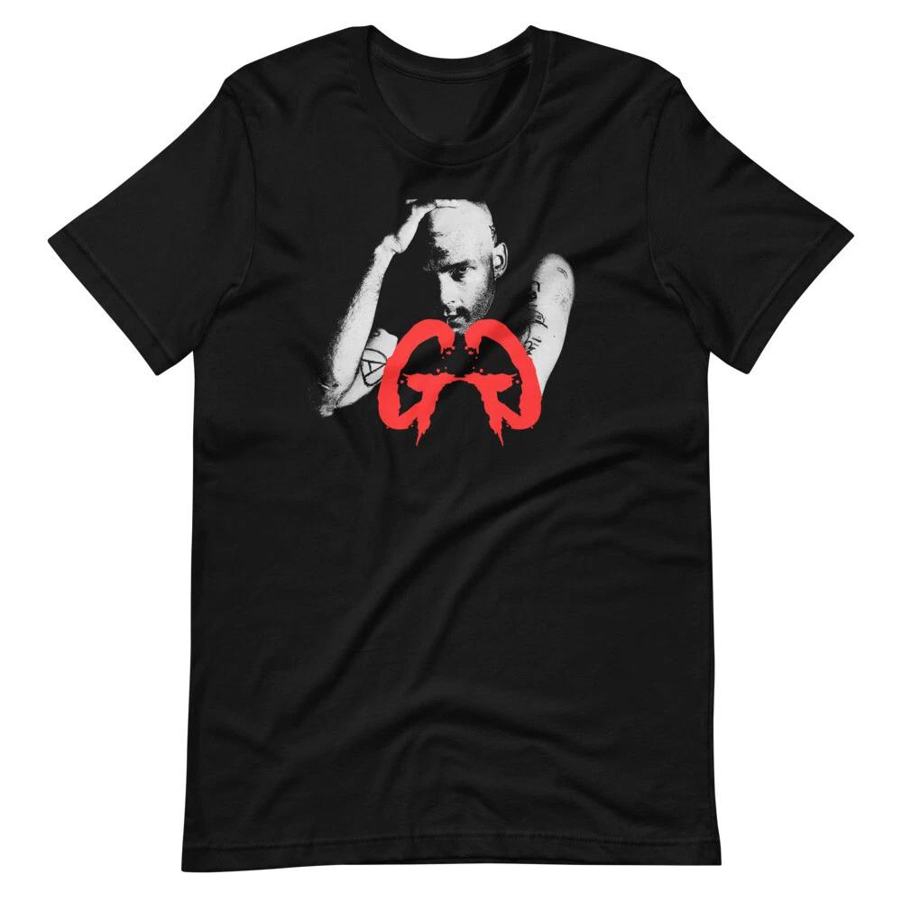 

GG Allin Portrait Black Tee Shirt Fan Art Short-Sleeve Unisex 100% Cotton T-shirt Mens Tees Top 2XL