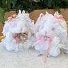 Cute Lolita Rabbit Pendant Plush Toy Soft Short Plush Doll Girl Gift Decor 14cm