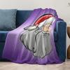 Tuniu Santa Claus Plush Blanket Cute Funny Christmas Gift for Kids and Adults Sofa Bed Decoration