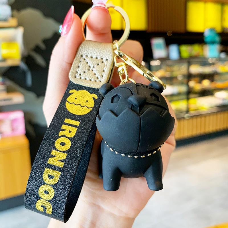 Fashion Cartoon Mechanical Dog Keychain Female Cute Creative Resin Keychain Car Key Schoolbag Pendant