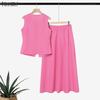 ZANZEA Women Sleeveless Vest Tops and Long Skirts Summer Two Piece Suit Sets