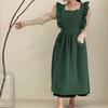 European & American Retro French-Style Ruffled Apron for Baking & Art - Large Size