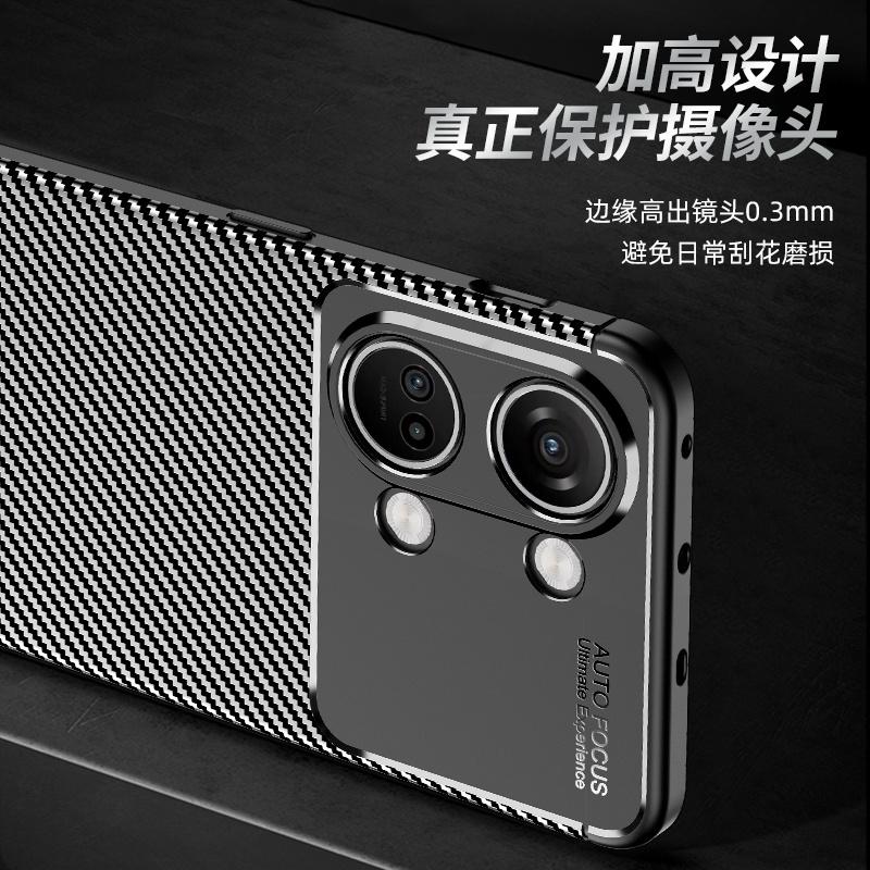 Dla Pokrowiec Oneplus Nord 3 5G Etui Oneplus Nord 3 Capas Odporny na wstrząsy Bumper Tył Miękki TPU Włókno węglowe Pokrowiec Oneplus Nord 3 Nord3 5G