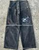 2024 Spring/Autumn Retro Y2K Embroidered Hip-Hop Men's Jeans - American Fashion Brand