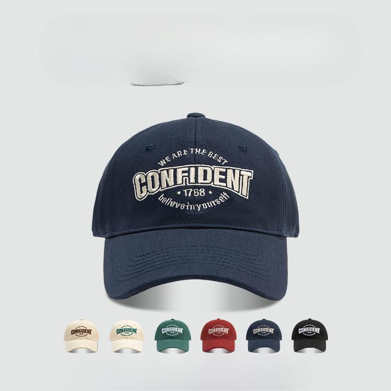 

American Street Soft Top Baseball Cap Korean Version Personalized Letter Embroidery Casual Versatile Outdoor Sun Protection Baseball Cap average size