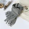 Women S Thick Warm Wool Scarf With Printed Logo For Winter Fashion
