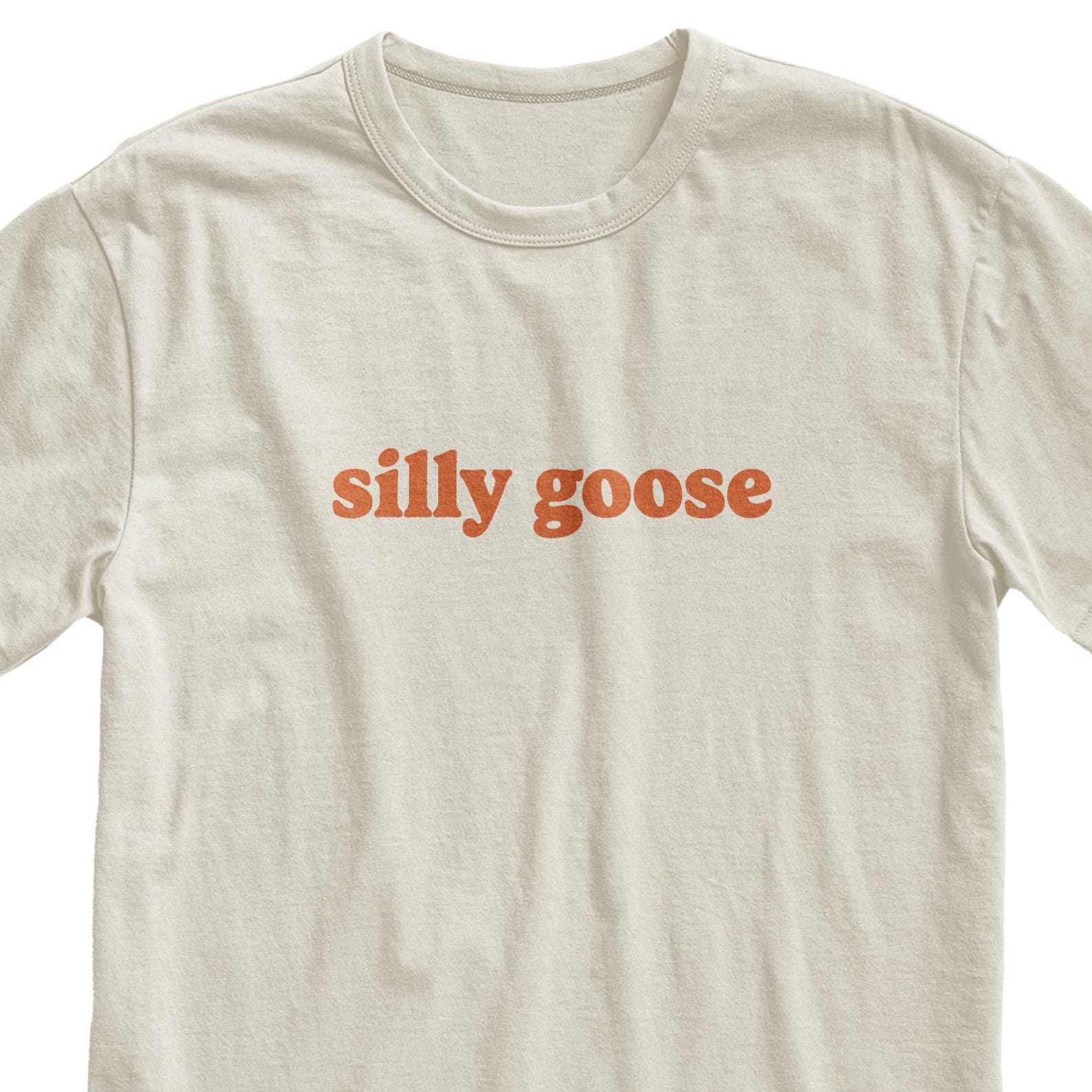 Silly Goose T-Shirt, Retro Minimal Graphic Tee, Funny Meme Shirt XL