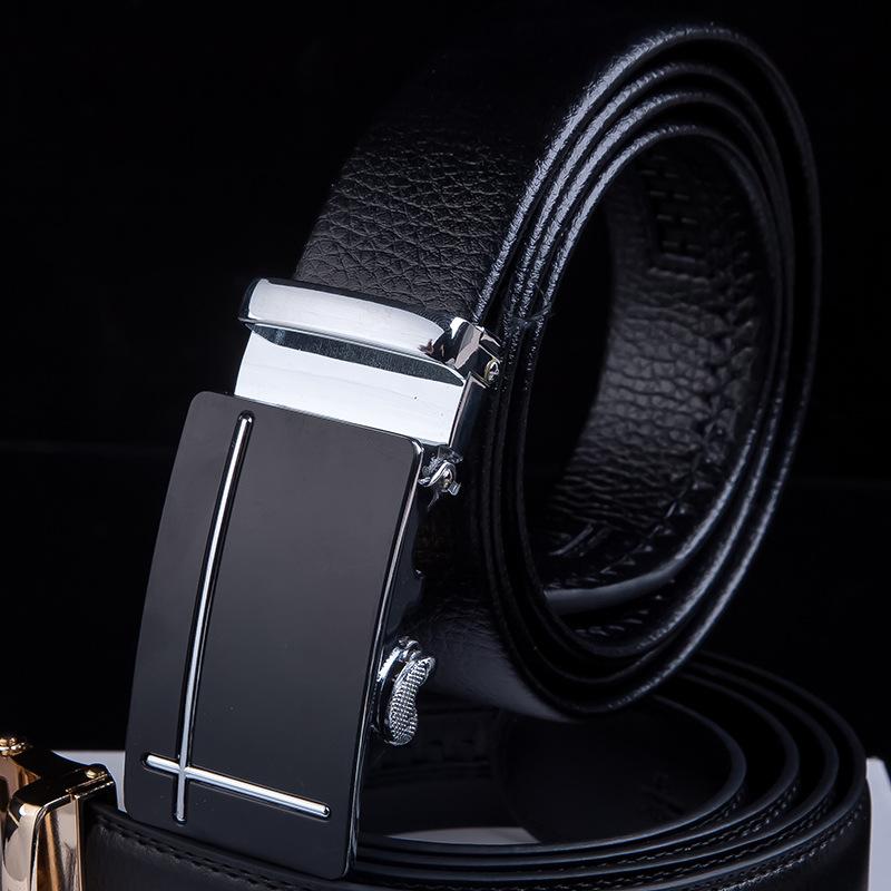 

Cross Buckle Men s Boxed Belt Men s Belt Automatic Buckle Belt random 110-130cm