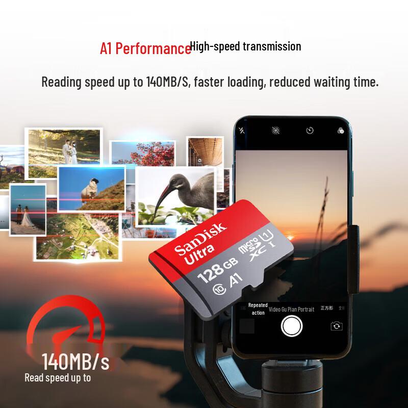 SanDisk 128GB Extreme microSD Card A1 U1 C10 (140MB/s)