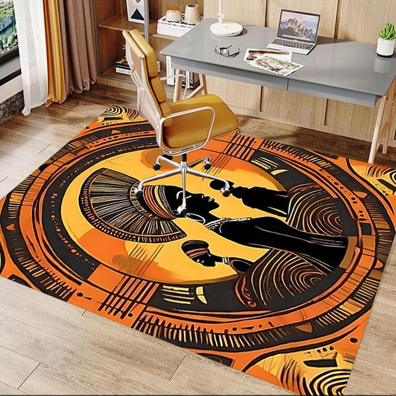 1PC African Culture Non-Slip Floor Carpet, Suitable for Office, Bedroomand Playrooms. It Can Also Be Used As a Sofa Footrest cover-T62