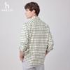 HAZZYS Men's Plaid Oxford Long Sleeve Shirt