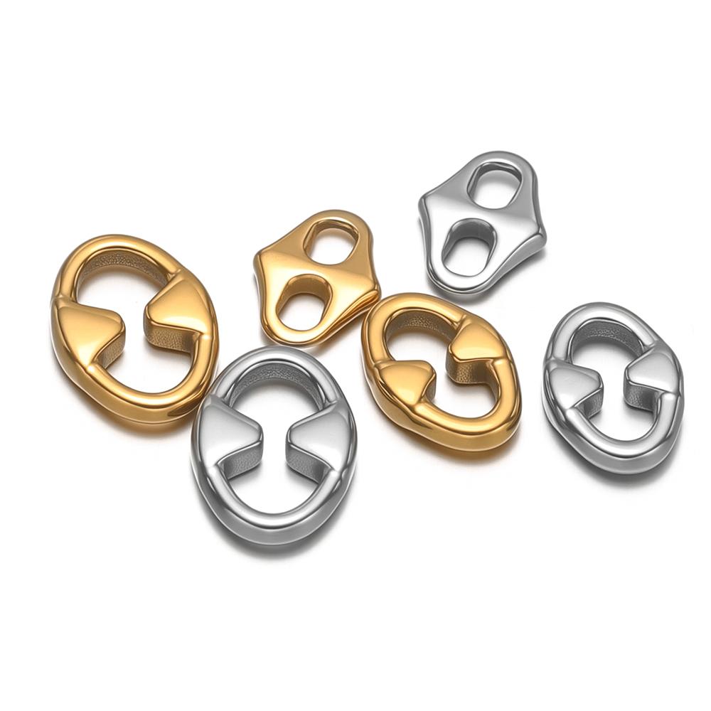 20 Stück 304 Edelstahl Oval Q-förmige Anhängerverbinder für DIY Schmuckzubehör Halskettenanhänger Ohrringe Herstellung Zubehör