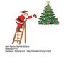 Christmas Party Atmosphere Decor Light Switch Sticker, Santa Claus Climbing Ladder Cover Funny Creative Xmas Supplies Peel & Stick Removable