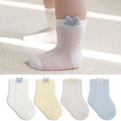 4 Pairs Newborn Baby Socks Light Thin Baby Girl Socks Soft Cotton Baby Boy Socks For Newborns
