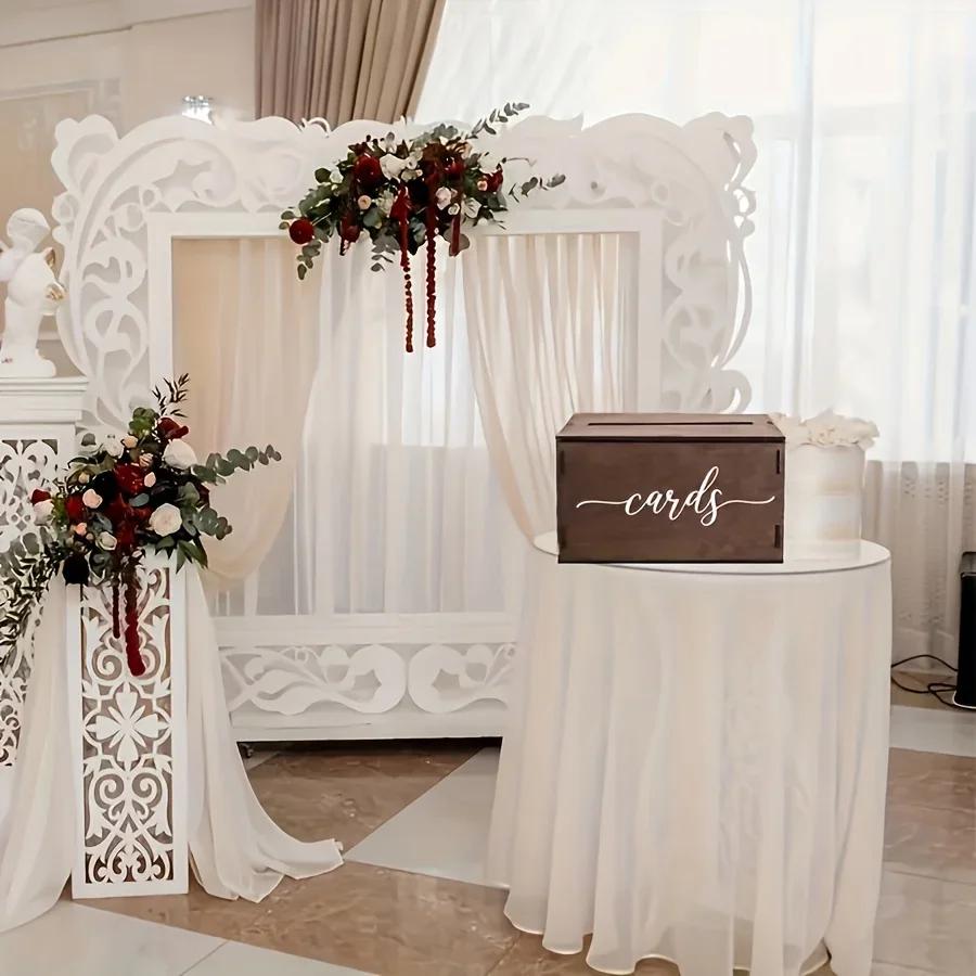 Wooden Party Card Box - Used for Wedding Banquet Invitation Card Storage Box Valentine's Day Mother's Day Card Storage