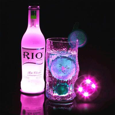 Juego de 5 Posavasos Luminosos LED Iluminados para Vasos Botellas de Bebida Tazas para Fiestas Bodas Bares Navidad Hogar Pub