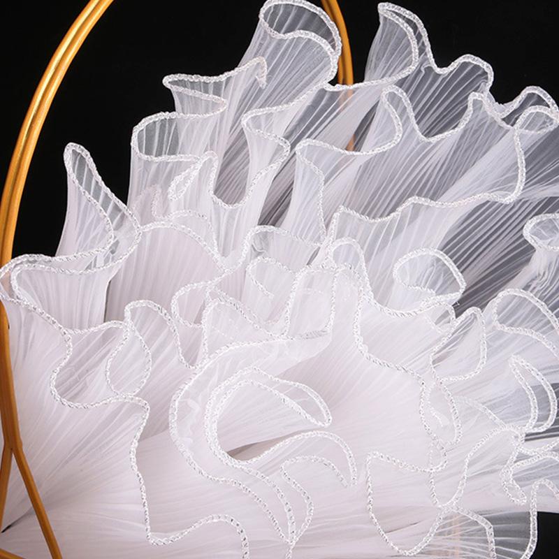 

28 см x 400 см Бумага для упаковки цветов, жемчужная волна, пряжа, кружевная сетка, цветочный букет, подарок на День святого Валентина, упаковочный материал для вечеринок other