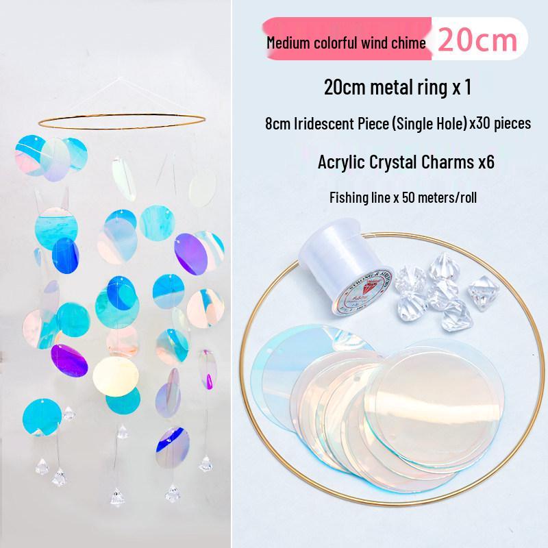 Iridescent Laser PVC Hanging Ornaments - Transparent Seven-Color Shapes for Kindergarten and Festival Décor