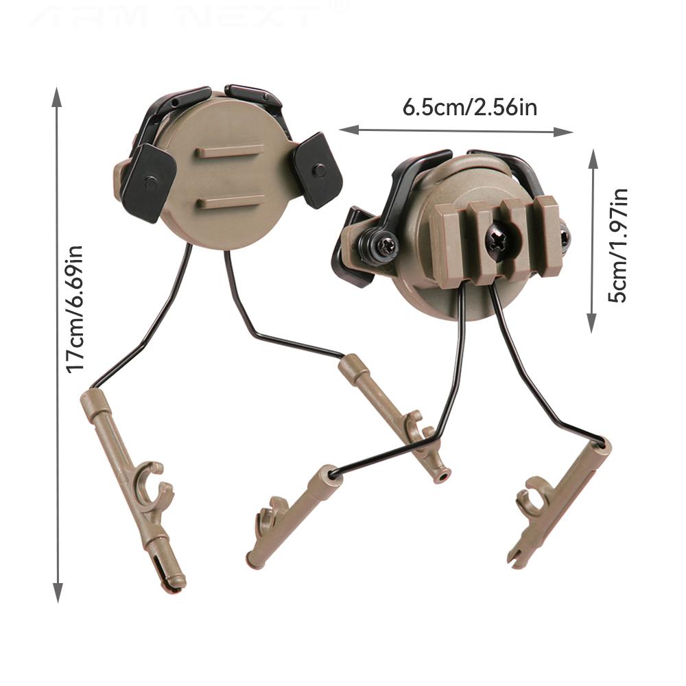 Tactical Headset Support Helmet Rail Suspension Adapter Fast Rail Mounts 161 Rotation Airsoft Paintball Headset Holder Bracket