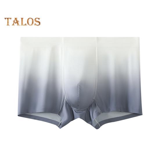 

Мужские трусы-боксеры, дышащие, из ледяного шелка, U-образные, с градиентным рисунком, бесшовные трусы, повседневная одежда XL серый