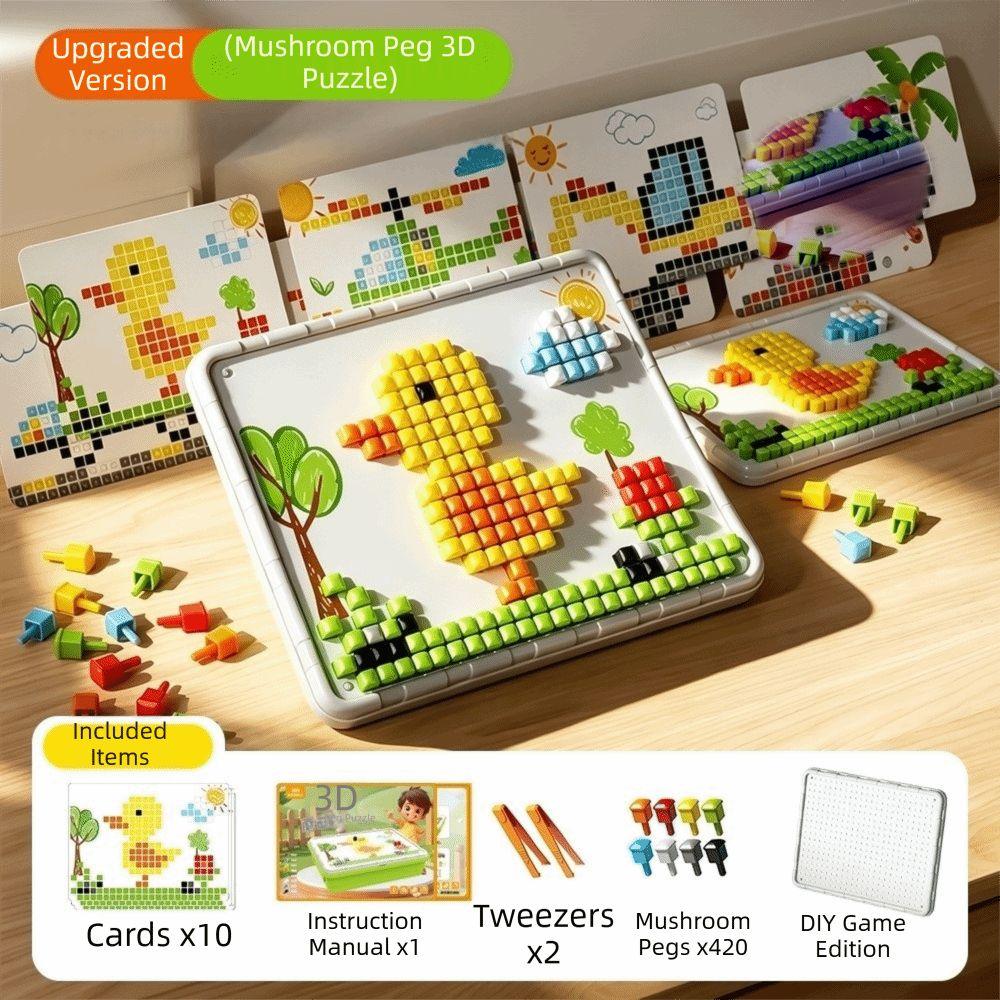 Motorikentwicklung Pilznagel Puzzle Pilznagel Puzzle Brettspiel Geschenk für Kinder