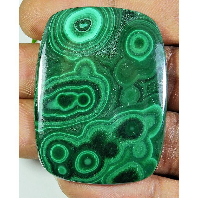 VERY RARE~Natural Green Malachite Cushion Cabochon Loose Gemstone 33X46X03MM SK-460