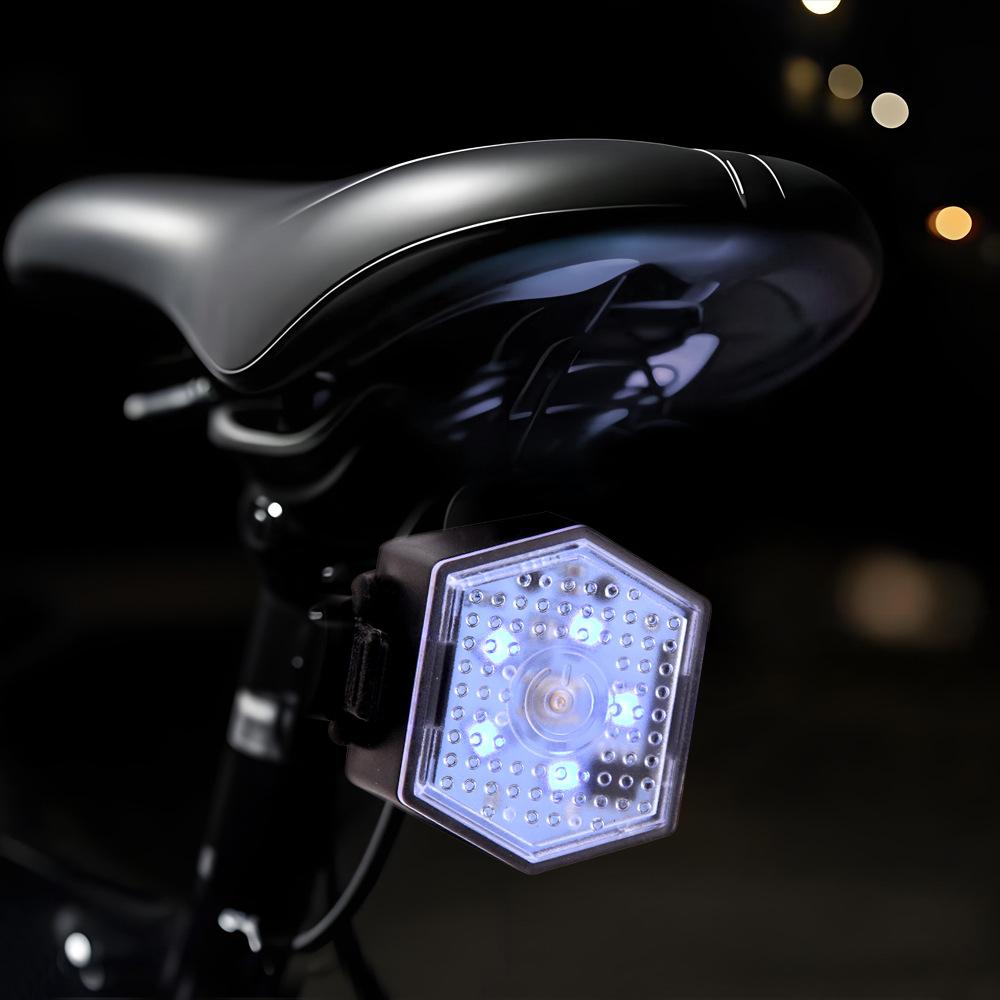 High-brightness Led Bicycle Taillight Waterproof USB Rechargeable Bike Taillight 5LED Taillight for Night Cycling Bicycle Light