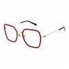 Full Frame Design Rectangular Optical Frame Women's Red