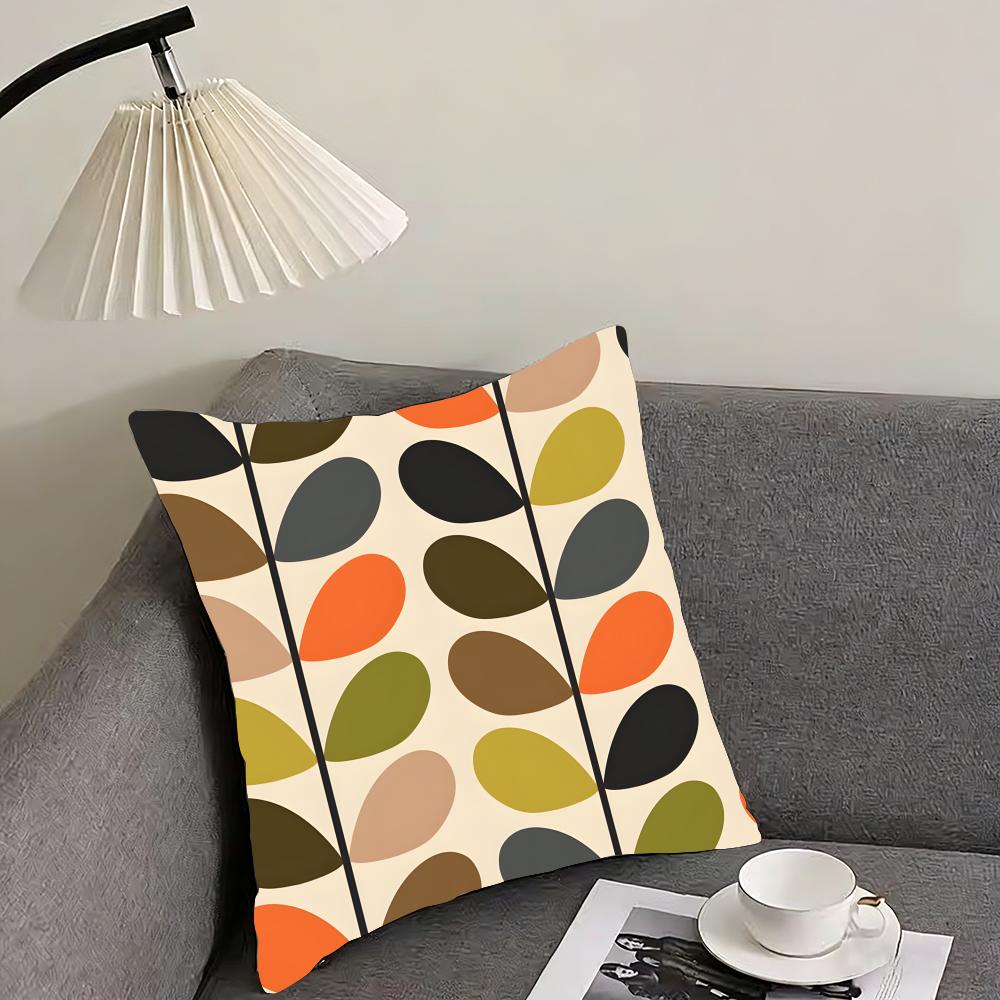 Aesthetic Art O-Orla Kiely Flower Stem Cushion Cover Reversible Plush Pillow Cover – For Car, Sofa, Bedroom, Perfect As a Gift.