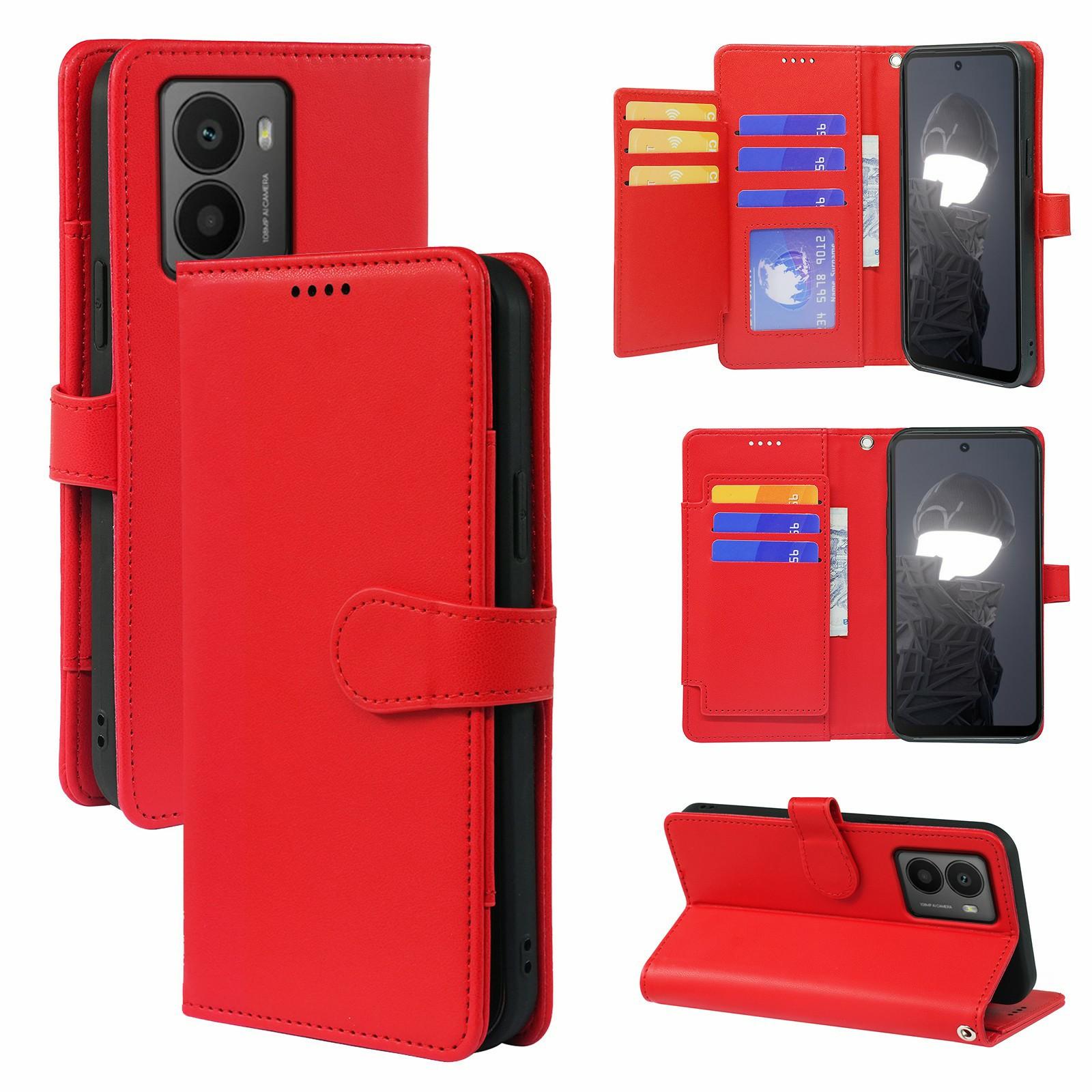 

Для чохла HMD Fusion 5G з 9 відділеннями для карток, PU шкіра, підставка, чохол для телефону Red