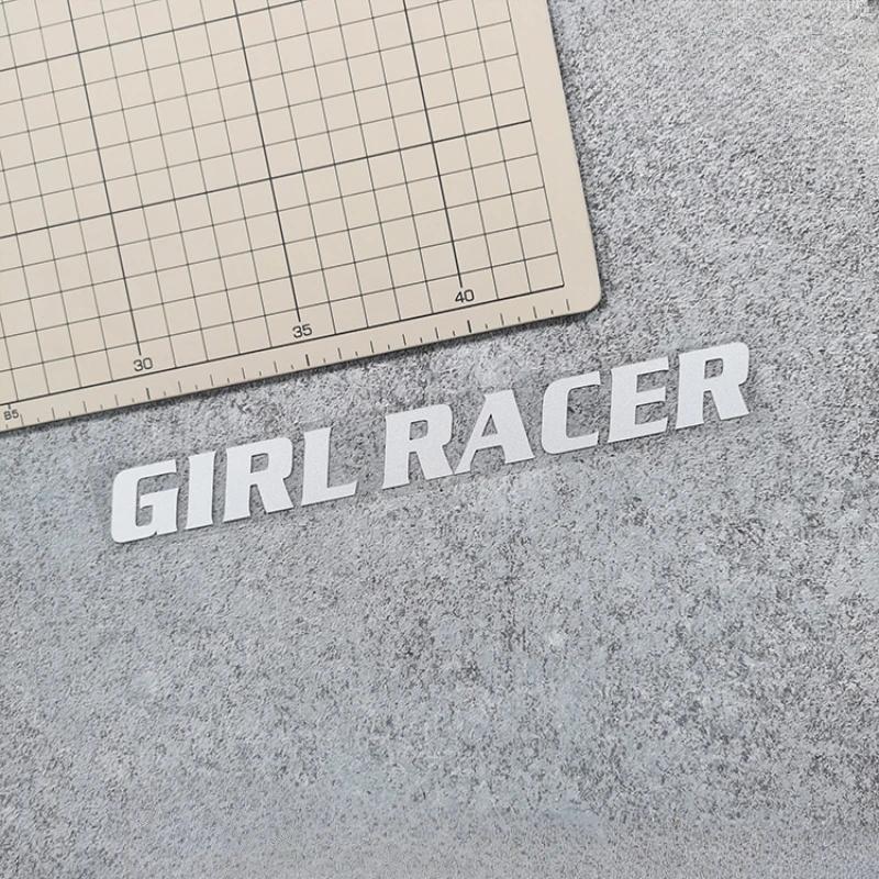1 STÜCK GIRL RACER Motorradaufkleber Auto Fenster Stoßstange Dekoration Motorrad Frontverkleidung Kraftstofftank Seitenverkleidungen Helm Vinyl Aufkleber