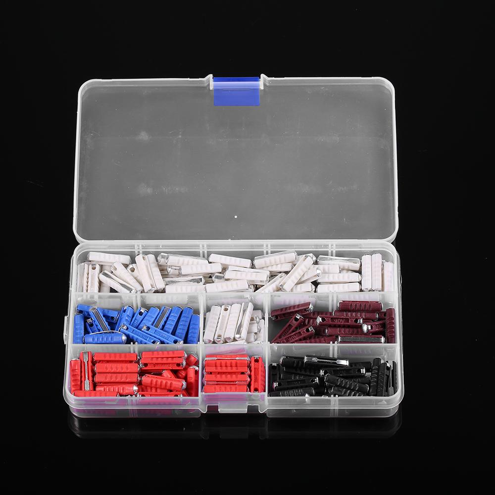200pcs Assorted Box Continental Fuses Fast Acting Torpedo Fuse Classic Car 5A 8A 10A 16A 25A German European Automotive