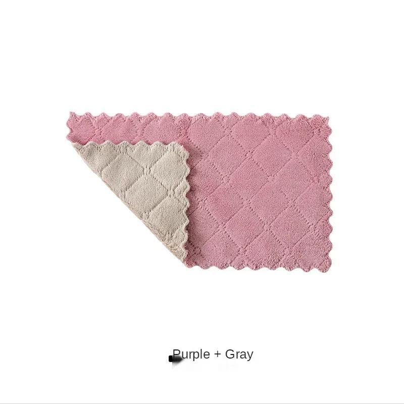 Dish Towels 10 Packs Kitchen Non-oily Super Absorbent Wet Wipes Table Towels Household Double-sided Wet and Dry Scouring Pads
