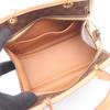 Used CELINE Macadam 2WAY Handbag PVC Coated Canvas Leather Brown Beige Used Women
