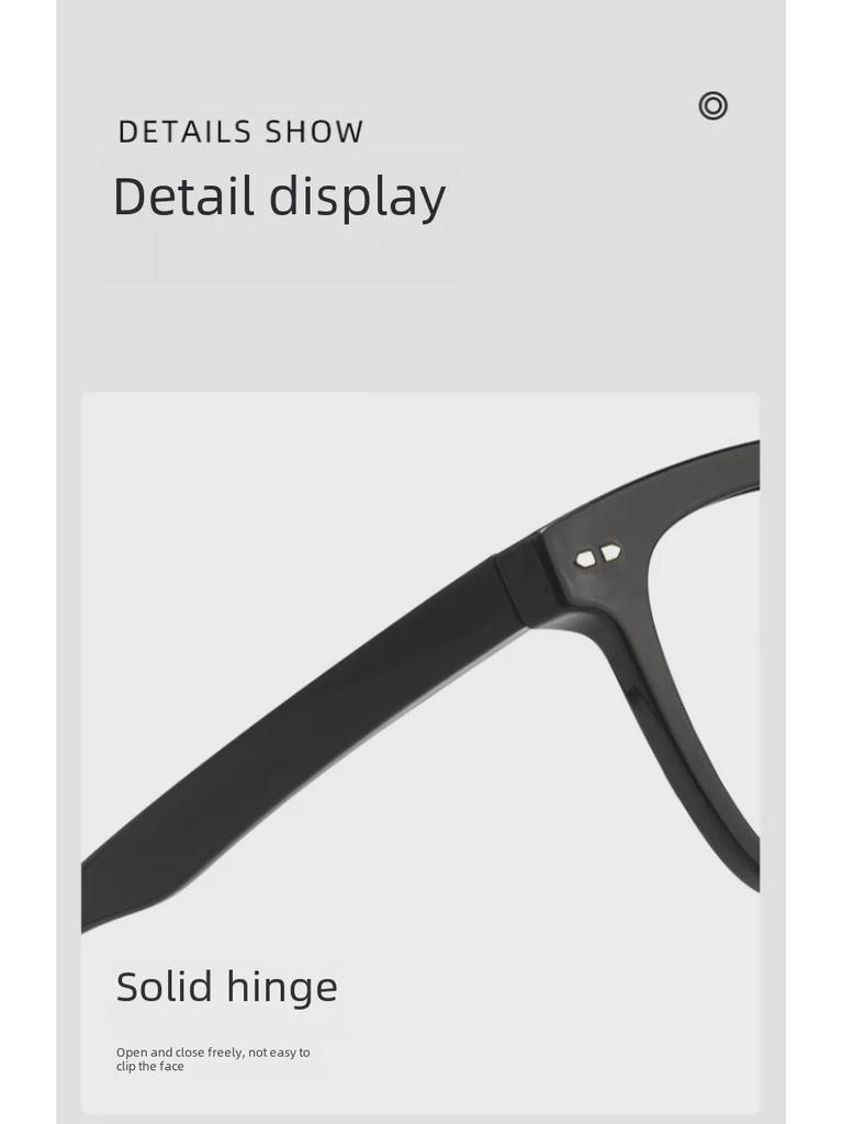Danyang 80268D Ultra-Light Black Frame Myopia Glasses: Trendy Retro Square Design for Men. Compatible with Prescription Lenses.
