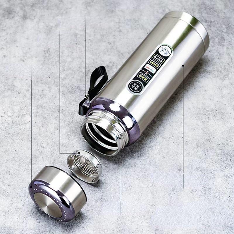 Large Capacity Thermos Cup 600ml /800ml/1000ml Vacuum Flasks Portable Stainless Steel Thermos Cup Water Bottle Travel Tea Mug Office Thermos Cup