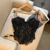 Slim Fit Lace Corset Sleeveless Crop Tops Elegant Lace Camisole  Travel