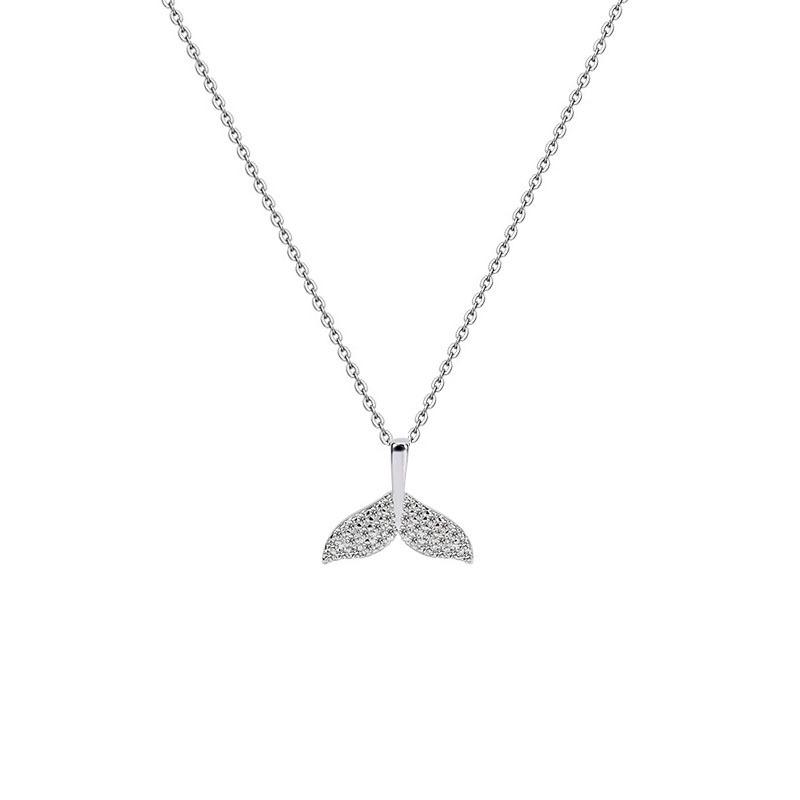 Japanese-Korean Fashion Mermaid Tail Necklace: Exquisite Titanium Steel Clavicle Chain for Women