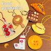 Porte-clés Pendentif Nourriture Mignonne Dessin Animé Kawaii Créatif Drôle Œuf au Chocolat Pain Accessoires Pendentifs Sac à Dos Cadeaux